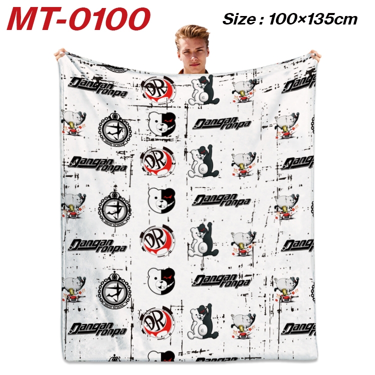 Dangan-Ronpa Anime Flannel Blanket Air Conditioning Quilt Double Sided Printing 100x135cm MT-0100