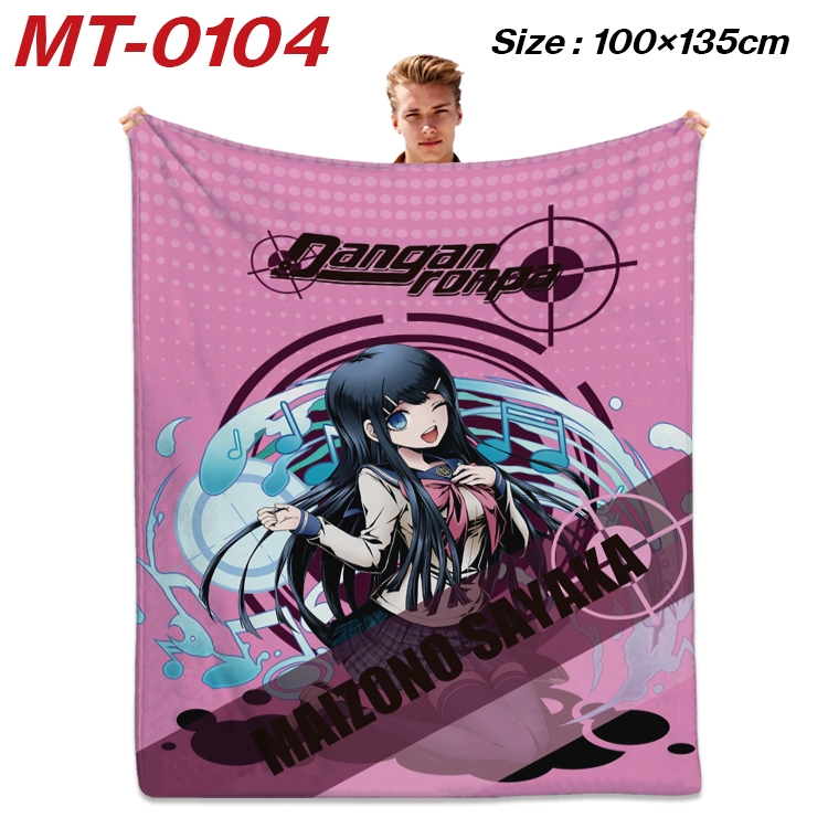 Dangan-Ronpa Anime Flannel Blanket Air Conditioning Quilt Double Sided Printing 100x135cm MT-0104