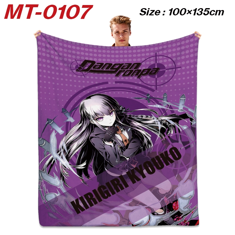 Dangan-Ronpa Anime Flannel Blanket Air Conditioning Quilt Double Sided Printing 100x135cm MT-0107