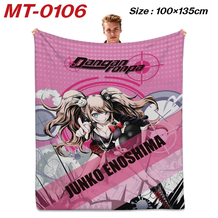 Dangan-Ronpa Anime Flannel Blanket Air Conditioning Quilt Double Sided Printing 100x135cm MT-0106