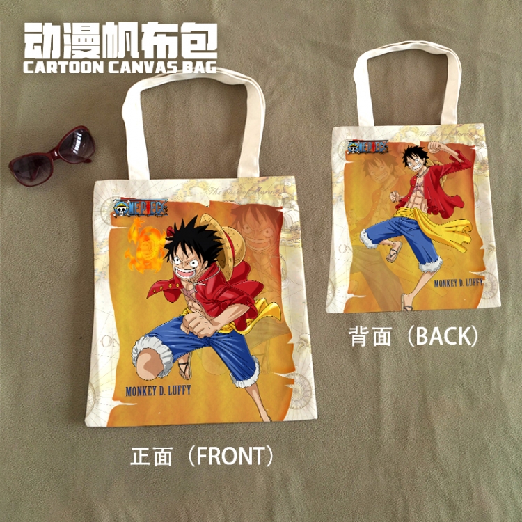 One Piece Anime Canvas Bag Shoulder Shopping Bag 33x37cm