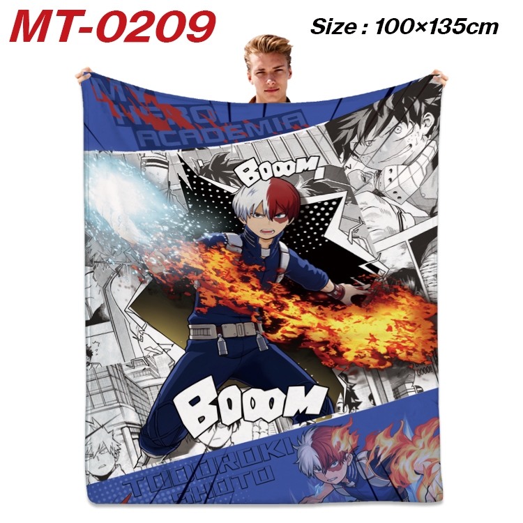 My Hero Academia Anime Flannel Blanket Air Conditioning Quilt Double Sided Printing 100x135cm  MT-0209