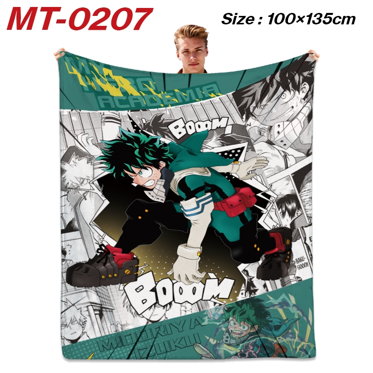My Hero Academia Anime Flannel Blanket Air Conditioning Quilt Double Sided Printing 100x135cm MT-0207