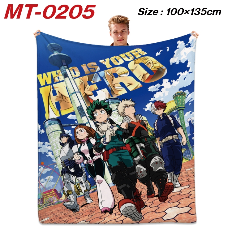 My Hero Academia Anime Flannel Blanket Air Conditioning Quilt Double Sided Printing 100x135cm  MT-0205