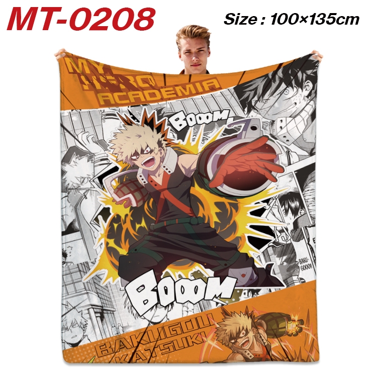 My Hero Academia Anime Flannel Blanket Air Conditioning Quilt Double Sided Printing 100x135cm MT-0208