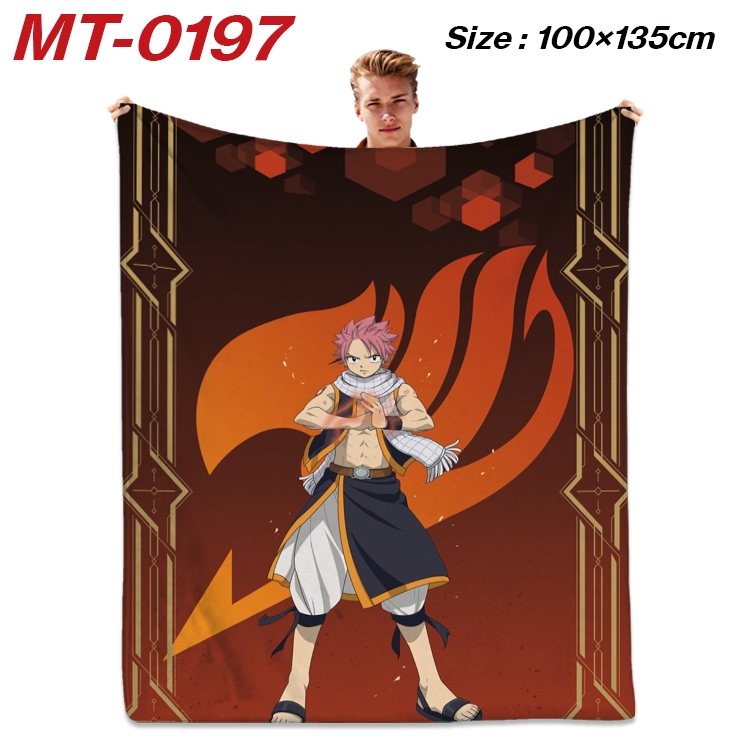 Fairy tail Anime Flannel Blanket Air Conditioning Quilt Double Sided Printing 100x135cm MT-0197