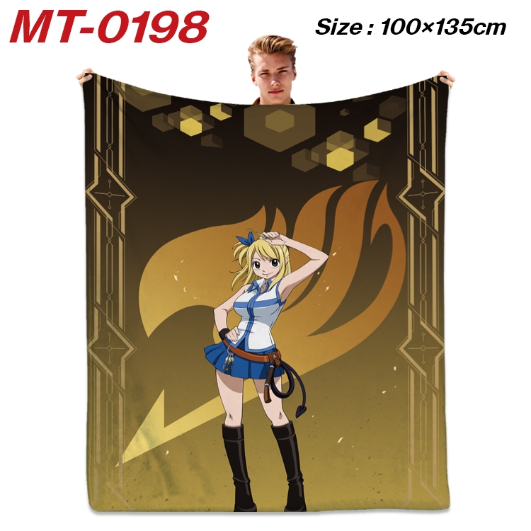 Fairy tail Anime Flannel Blanket Air Conditioning Quilt Double Sided Printing 100x135cm  MT-0198