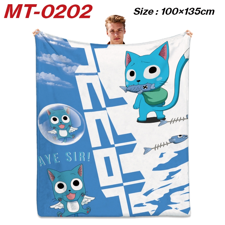Fairy tail Anime Flannel Blanket Air Conditioning Quilt Double Sided Printing 100x135cm MT-0202