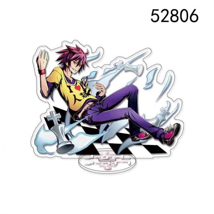 NO GAME NO LIFE Anime characters acrylic Standing Plates Keychain 15cm 52806
