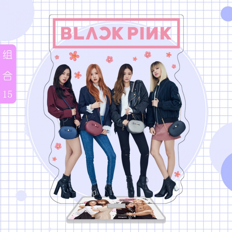 BLACK PINK star character acrylic Standing Plates Keychain 16cm