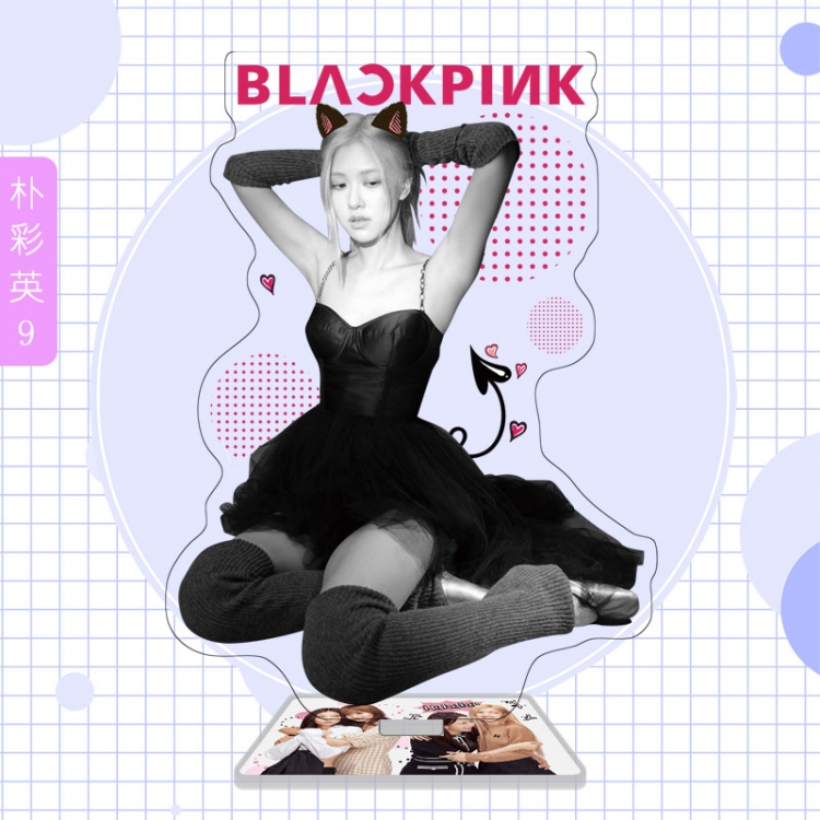 BLACK PINK  star characters acrylic Standing Plates Keychain 16cm