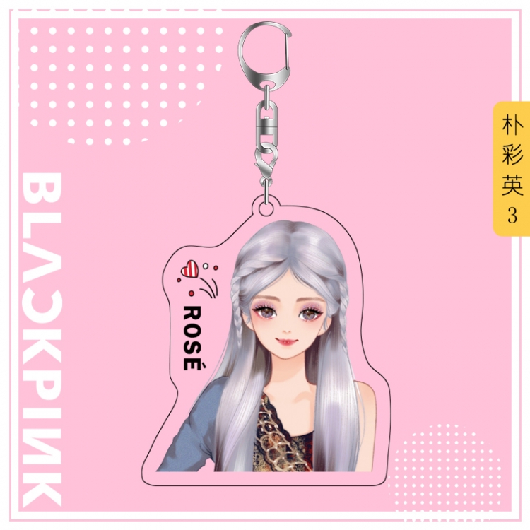 BLACK PINK acrylic pendant bag charm keychain price for 5 pcs