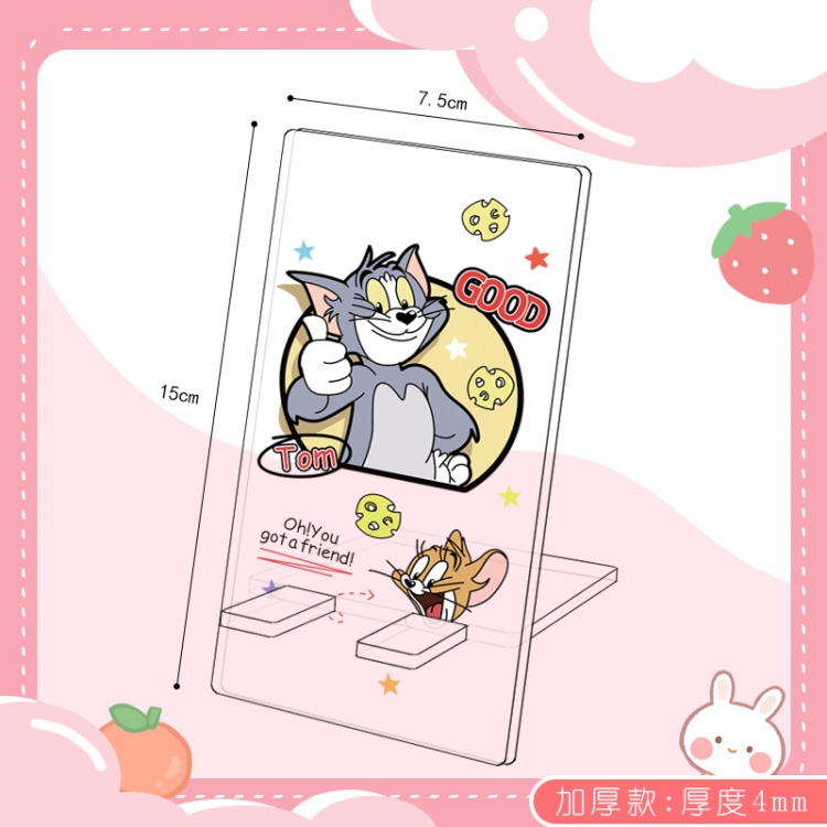 Tom and Jerry Cartoon Double Sided Acrylic Thickened Mobile Phone Holder 15X7.5CM price for  5 pcs