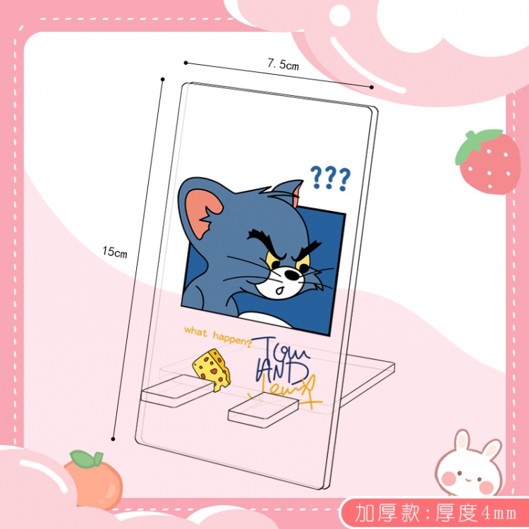 Tom and Jerry Cartoon Double Sided Acrylic Thickened Mobile Phone Holder 15X7.5CM price for  5 pcs