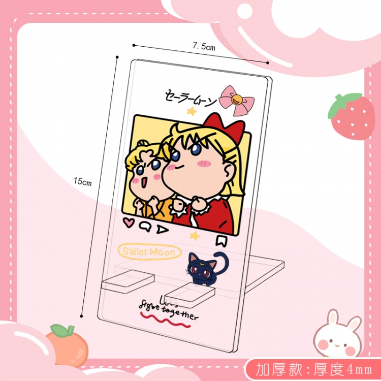 sailormoon Cartoon Double Sided Acrylic Thickened Mobile Phone Holder 15X7.5CM price for 5 pcs