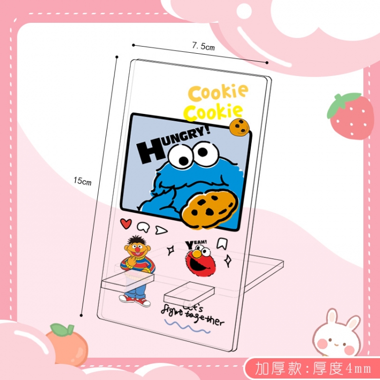 SesameStreet Cartoon Double Sided Acrylic Thickened Mobile Phone Holder 15X7.5CM price for 5 pcs 