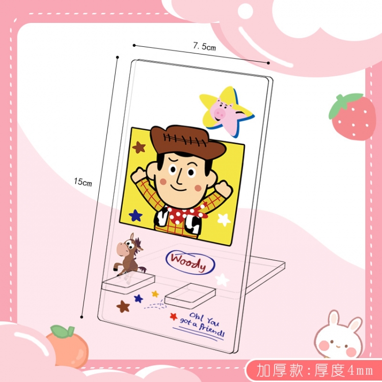 Toy Story  Cartoon Double Sided Acrylic Thickened Mobile Phone Holder 15X7.5CM price for 5 pcs