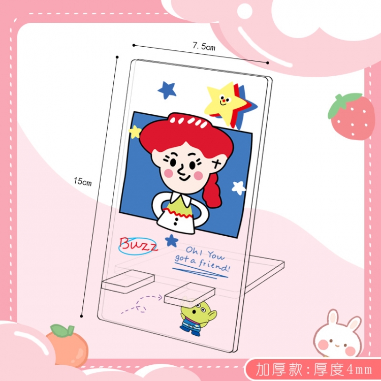Toy Story Cartoon Double Sided Acrylic Thickened Mobile Phone Holder 15X7.5CM price for 5 pcs