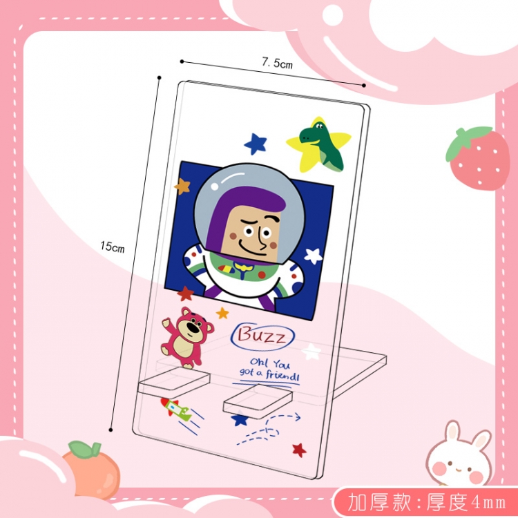Toy Story Cartoon Double Sided Acrylic Thickened Mobile Phone Holder 15X7.5CM price for 5 pcs
