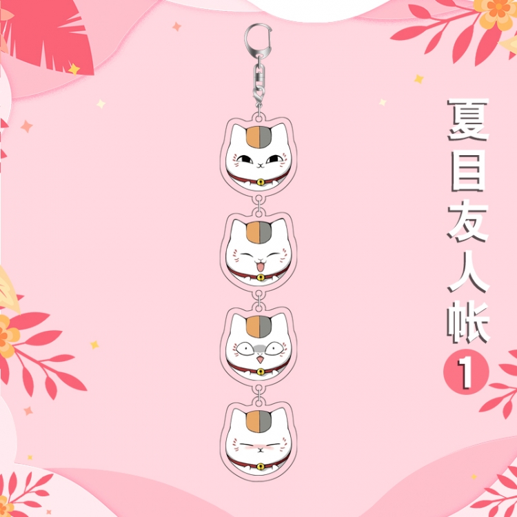 Natsume_Yuujintyou Anime Peripheral Pendant Acrylic Keychain Ornament 16cm price for 5 pcs