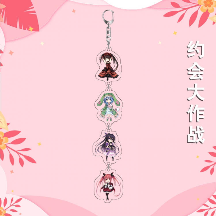 Date-A-Live Anime Peripheral Pendant Acrylic Keychain Ornament 16cm price for 5 pcs