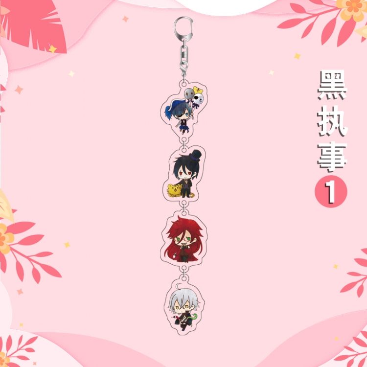 Kuroshitsuji Anime Peripheral Pendant Acrylic Keychain Ornament 16cm price for 5 pcs