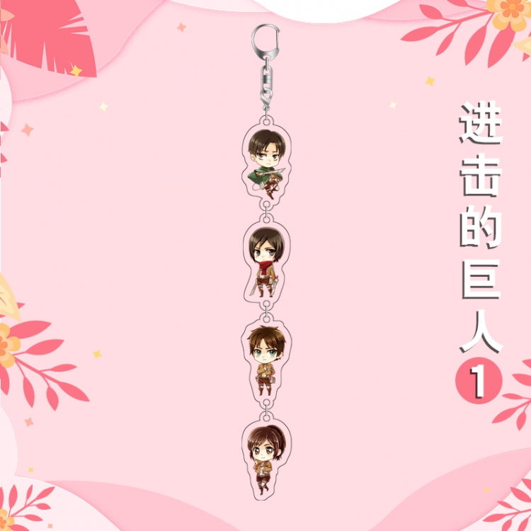 Shingeki no Kyojin Anime Peripheral Pendant Acrylic Keychain Ornament 16cm price for 5 pcs