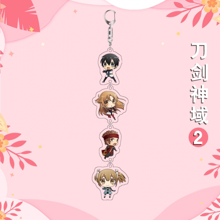 Sword Art Online Anime Peripheral Pendant Acrylic Keychain Ornament 16cm price for 5 pcs