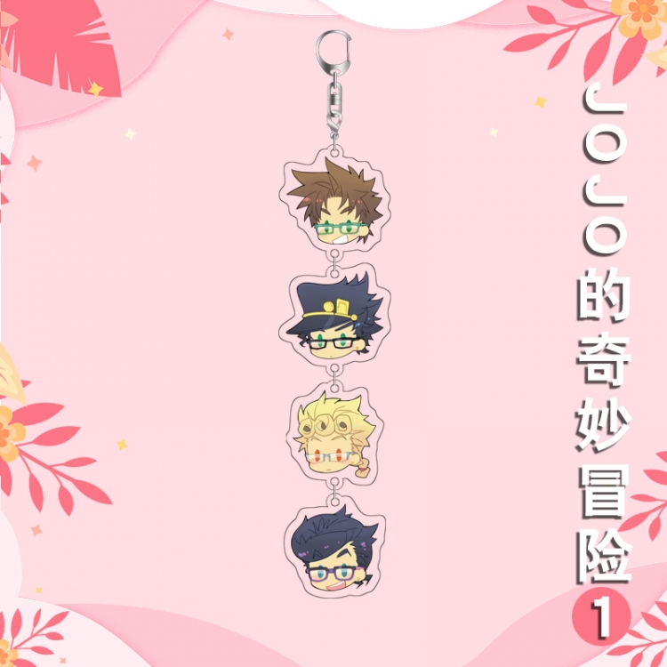 JoJos Bizarre Adventure Anime Peripheral Pendant Acrylic Keychain Ornament 16cm price for 5 pcs