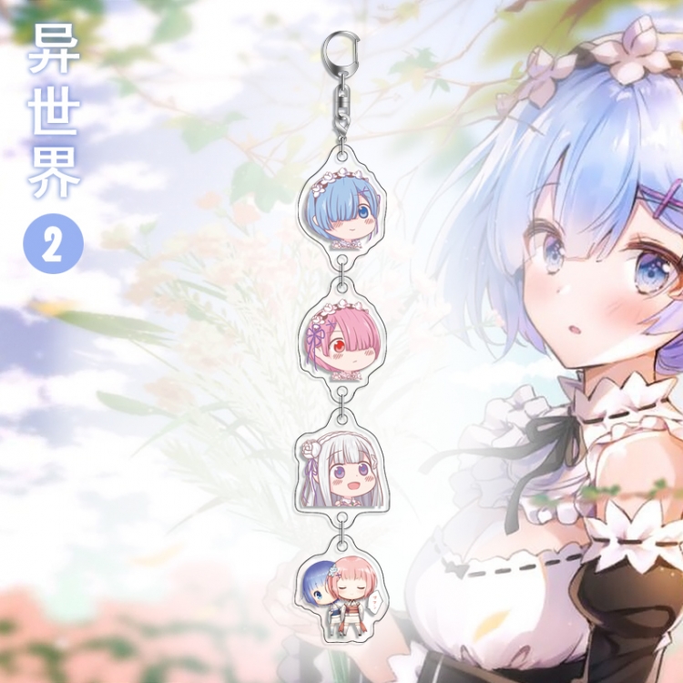 Re:Zero kara Hajimeru Isekai Seikatsu Anime Peripheral Pendant Acrylic Keychain Ornament 16cm price for 5 pcs