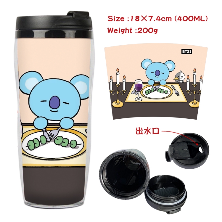 BTS Movie Star Starbucks Leakproof Insulated Cup 18X7.4CM 400ML