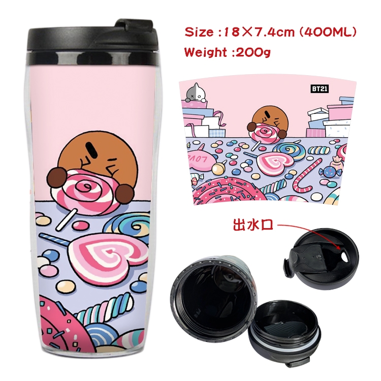 BTS Movie Star Starbucks Leakproof Insulated Cup 18X7.4CM 400ML