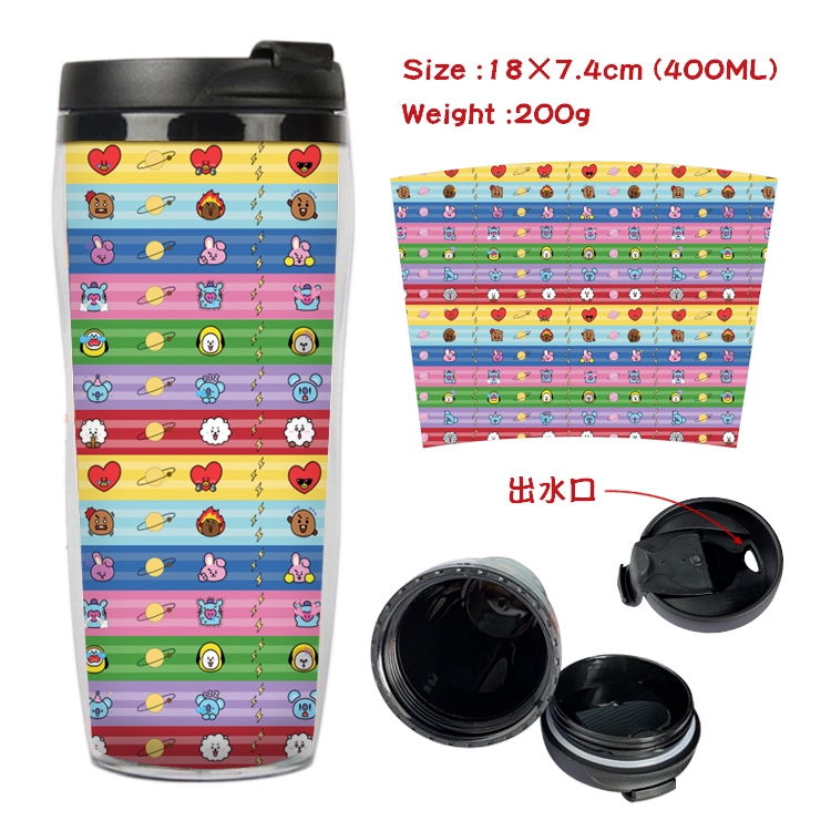 BTS Movie Star Starbucks Leakproof Insulated Cup 18X7.4CM 400ML