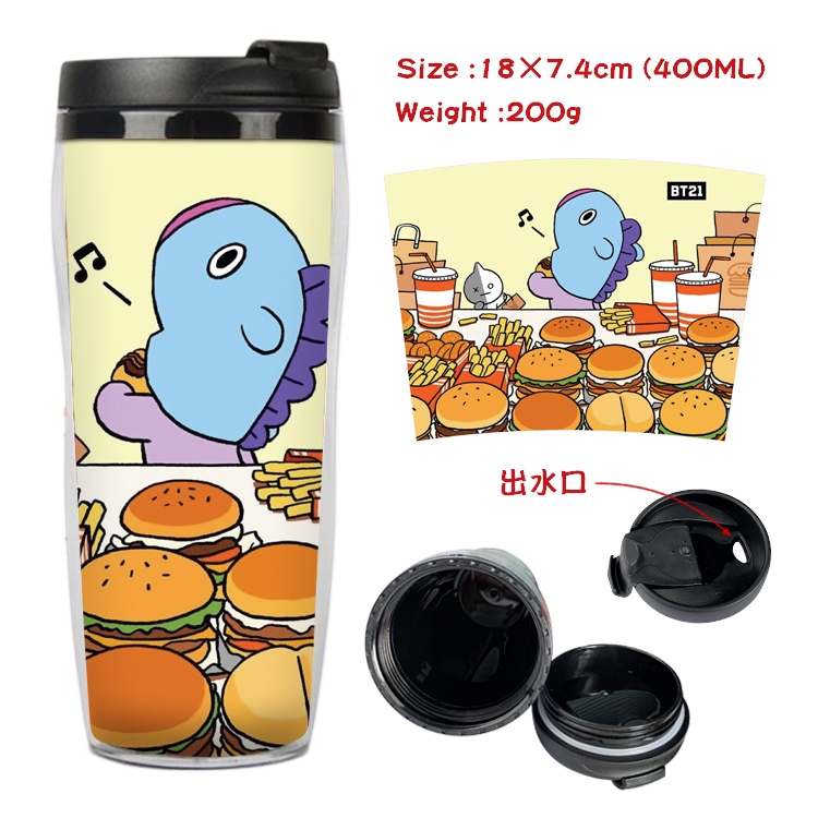 BTS Movie Star Starbucks Leakproof Insulated Cup 18X7.4CM 400ML