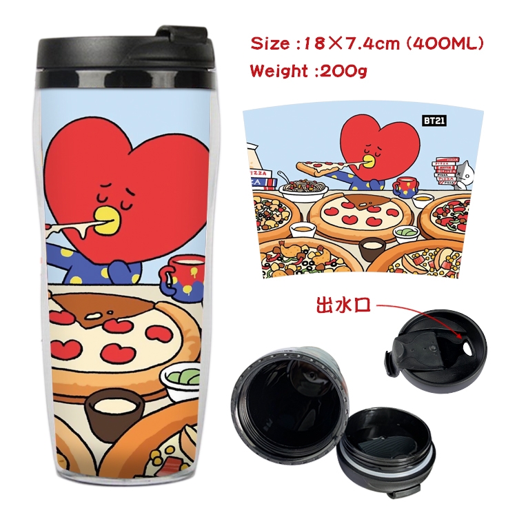 BTS Movie Star Starbucks Leakproof Insulated Cup 18X7.4CM 400ML