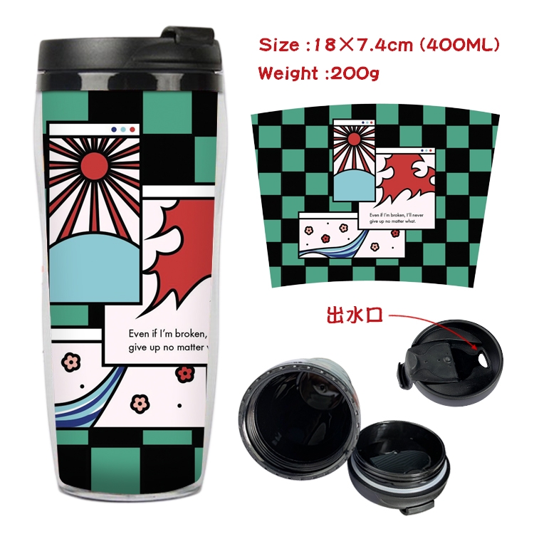 Demon Slayer Kimets Anime Starbucks Leakproof Insulated Cup 18X7.4CM 400ML
