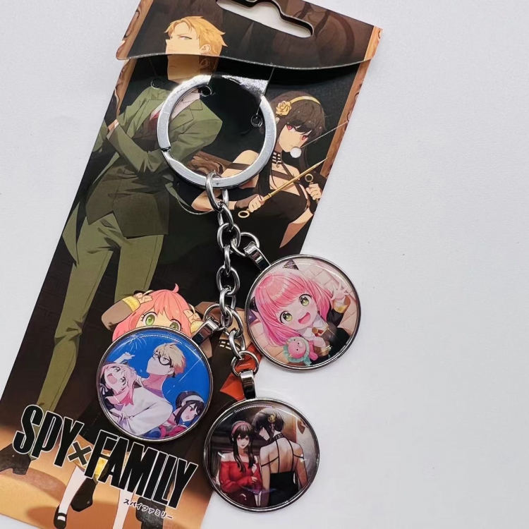 SPY×FAMILY Anime Cartoon 3 Pendant metal Keychain Bag Pendant