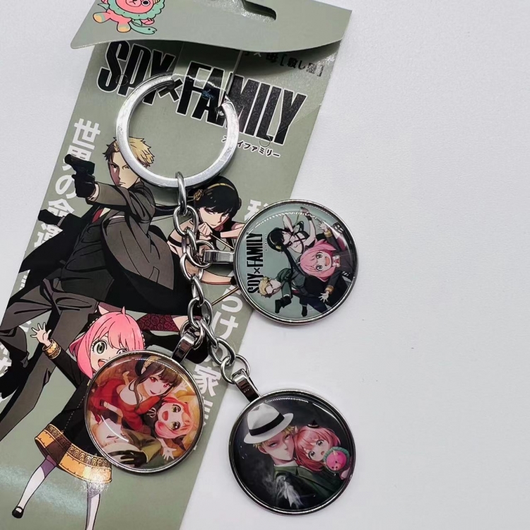 SPY×FAMILY Anime Cartoon 3 Pendant metal Keychain Bag Pendant
