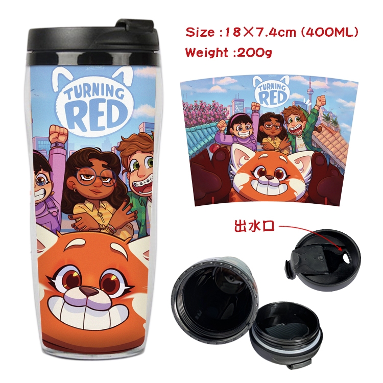 Turning Red  Anime Starbucks Leakproof Insulated Cup 18X7.4CM 400ML