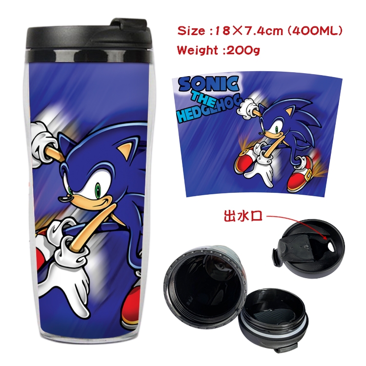 Sonic the Hedgehog Anime Starbucks Leakproof Insulated Cup 18X7.4CM 400ML