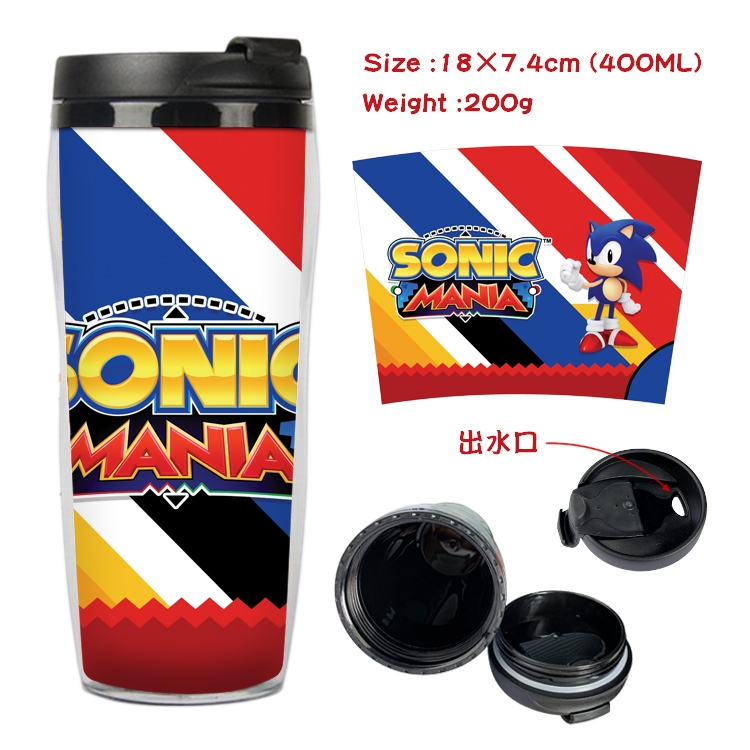 Sonic the Hedgehog Anime Starbucks Leakproof Insulated Cup 18X7.4CM 400ML