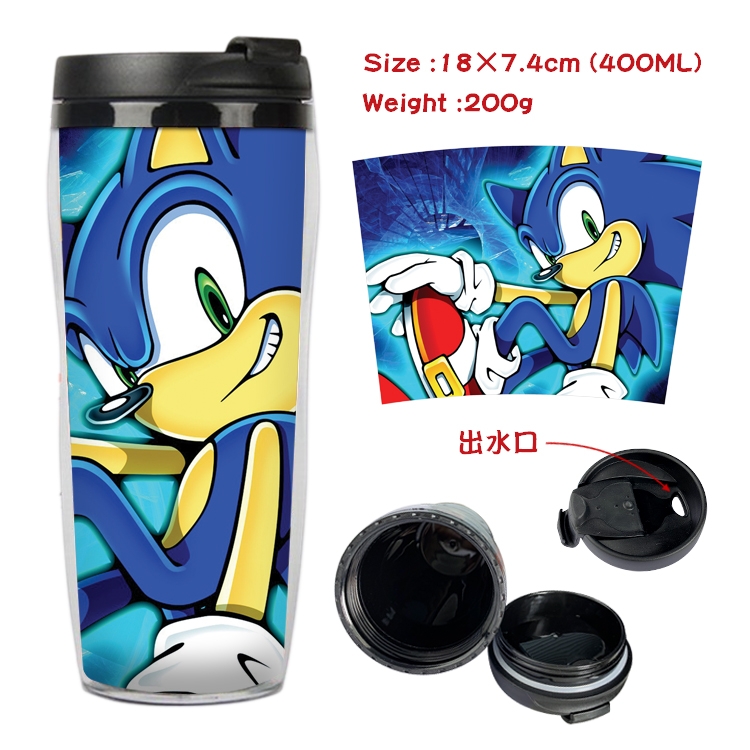 Sonic the Hedgehog Anime Starbucks Leakproof Insulated Cup 18X7.4CM 400ML