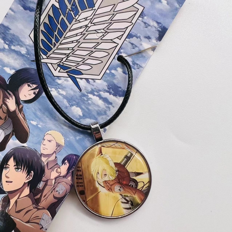 Shingeki no Kyojin Anime peripheral leather rope necklace pendant jewelry price for 5 pcs 3919