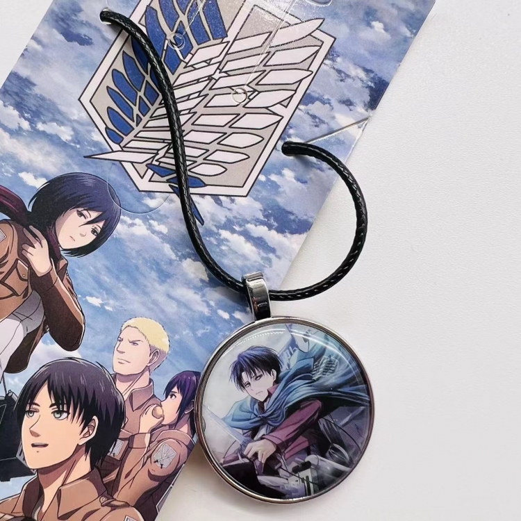 Shingeki no Kyojin Anime peripheral leather rope necklace pendant jewelry  price for 5 pcs 3916