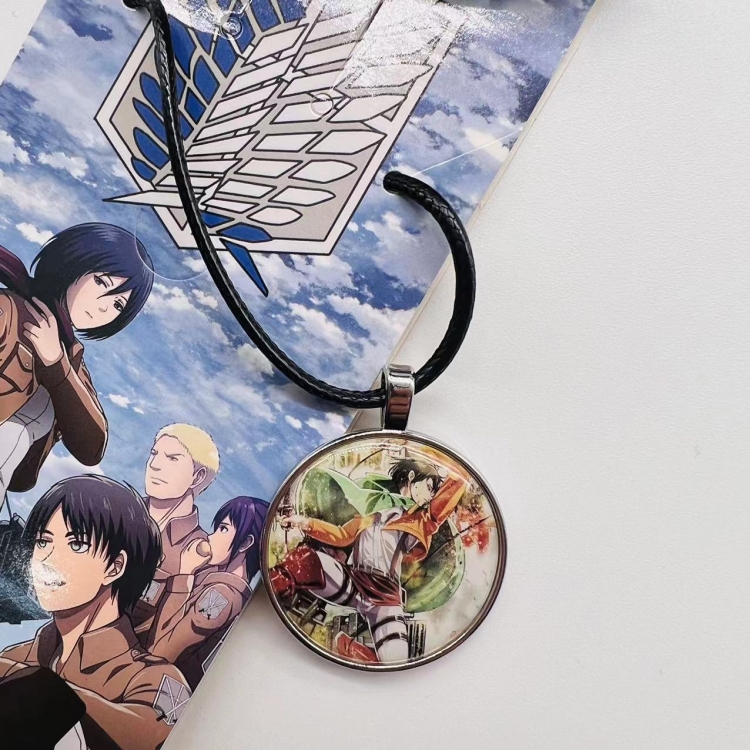 Shingeki no Kyojin Anime peripheral leather rope necklace pendant jewelry  price for 5 pcs 3930