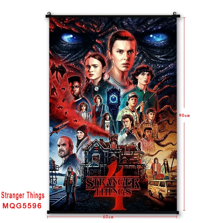 Stranger Things black Plastic rod Cloth painting Wall Scroll 60X90CM  MQG-5596