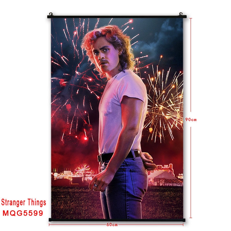 Stranger Things black Plastic rod Cloth painting Wall Scroll 60X90CM MQG-5599