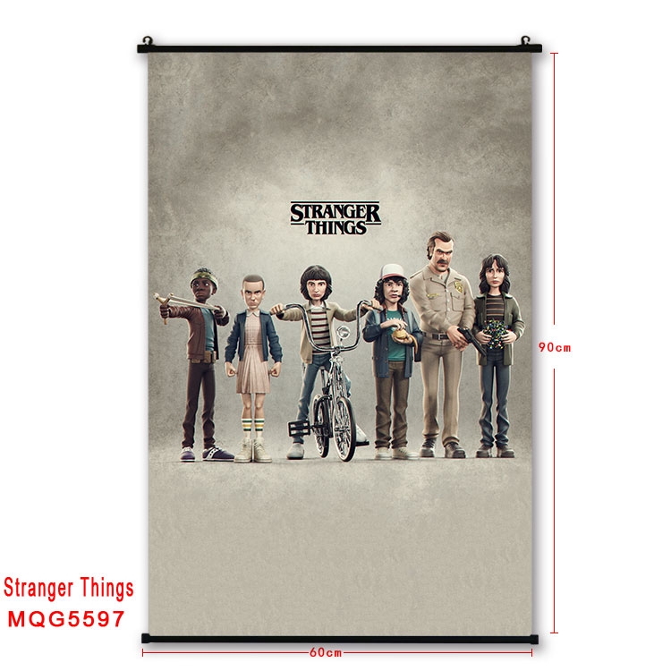 Stranger Things black Plastic rod Cloth painting Wall Scroll 60X90CM   MQG-5597