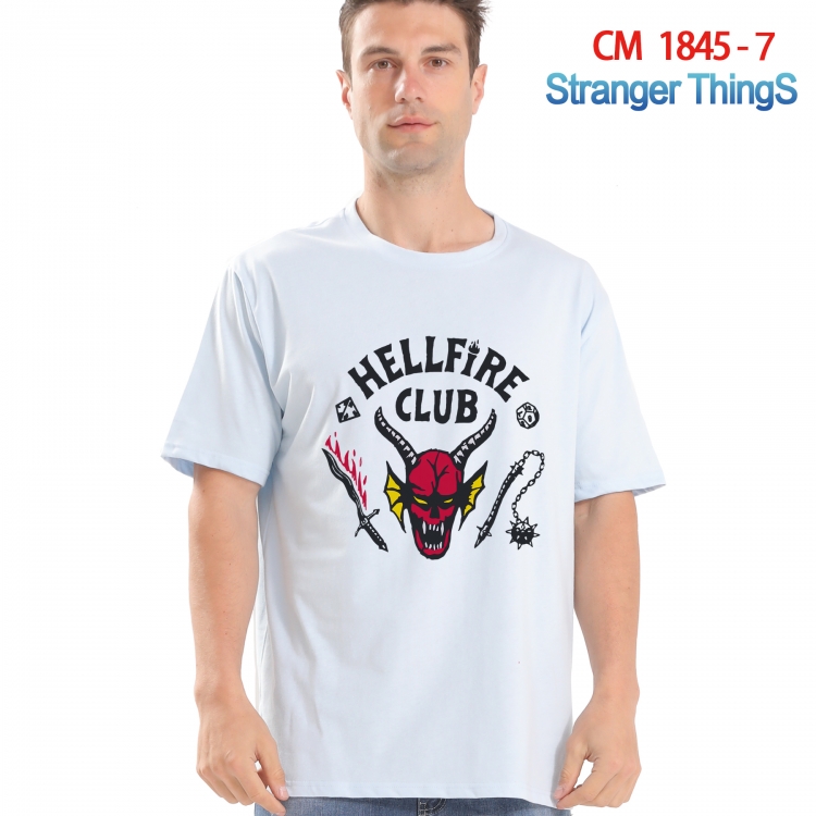 Stranger Things Printed short-sleeved cotton T-shirt from S to 4XL CM-1845-7