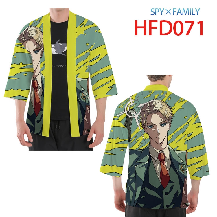 SPY×FAMILY  Anime peripheral full-color short kimono from S to 4XL  HFD-071